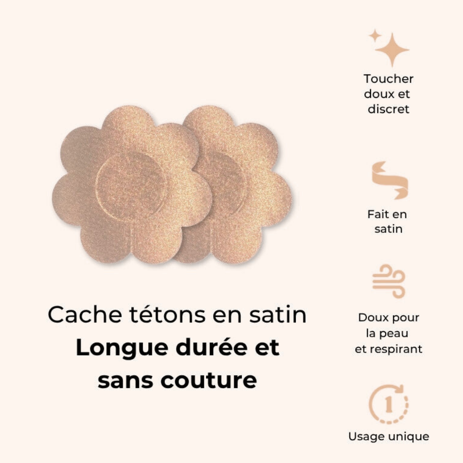 Cache Tétons Satin